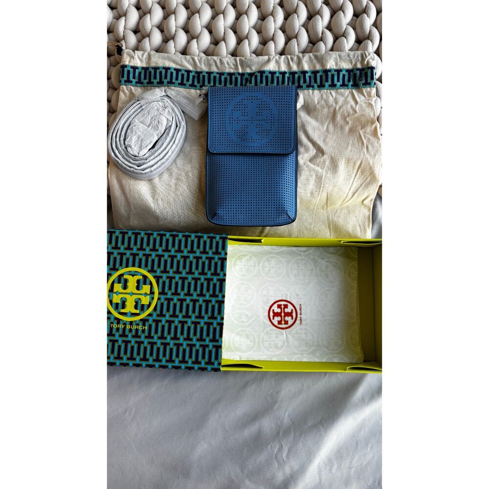 Tory Burch Perforated Leather Smartphone Crossbody Bag